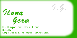 ilona germ business card